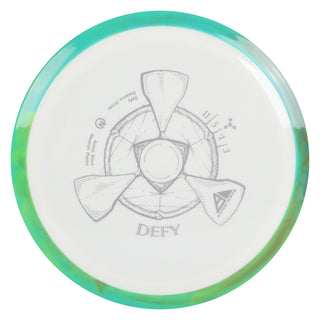 Axiom Disc Golf Neutron Defy Distance Driver 11/5/-1/3 White/Aqua Blend 160 grams