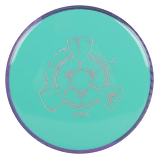 Axiom Disc Golf Neutron Hex Midrange 5/5/-1/1 Teal/Dark Purple 167 grams