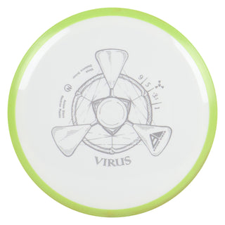 Axiom Disc Golf Neutron Virus Distance Driver 9/5/-3.5/1 White/Lime 173 grams
