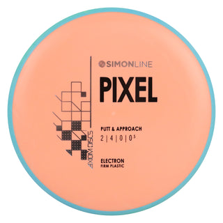 Axiom Disc Golf Simon Line Electron Firm Lizotte Pixel Putter 2/4/0/0.5 Mango/Blue Aqua 168 grams