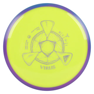 Axiom Disc Golf Neutron Virus Distance Driver 9/5/-3.5/1 Yellow/Purple Blue 164 grams