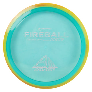 Axiom Disc Golf Proton Fireball Distance Driver 9/3.5/0/3.5 Aqua/Orange Yellow 158 grams