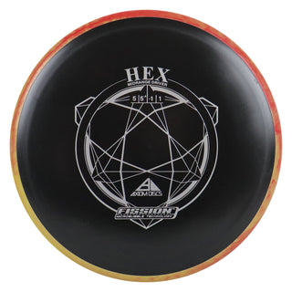 Axiom Disc Golf Fission Hex Midrange 5/5.5/-1/1 Black/Red Orange 175 grams