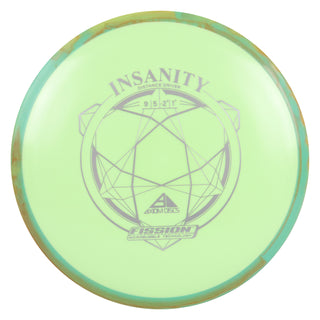 Axiom Disc Golf Fission Insanity Distance Driver 9/5/-2/1.5 Lime/Teal Orange 157 grams