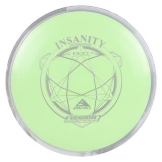 Axiom Disc Golf Fission Insanity Distance Driver 9/5/-2/1.5 Lime/Grey White 149 grams