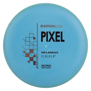 Axiom Disc Golf Simon Line Electron Soft Lizotte Pixel Putter 2/4/0/0.5 Slate Blue/Aqua 168 grams