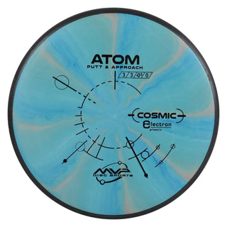 MVP Disc Golf Cosmic Electron Atom Putter 3/3/0/1 Blue Orange 167 grams