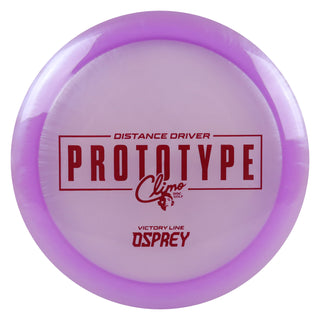 Climo Disc Golf Victory Line Prototype Osprey Distance Driver 10/6/-3/1 Purple/Maroon 173 grams