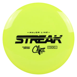Climo Disc Golf Major Line Streak Fairway Driver 7/5/0/1 Yellow/Black 173 grams