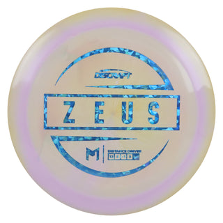 Discraft Disc Golf Paul McBeth Zeus Distance Driver 12/5/-1/3 Pastel Yellow Pink/Blue Shatter 170-172g