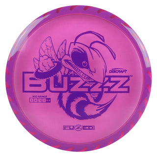 Discraft Disc Golf Fuzed Line Buzzz with Saw Pattern Midrange 5/4/-1/1 Purple with Blue Saw/Purple 173-174g