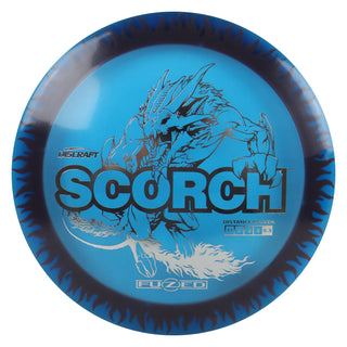 Discraft Disc Golf FuZed Line Scorch with Flame Pattern Distance Driver 11/6/-2/2 Navy with Red Flame/Silver 173-174g