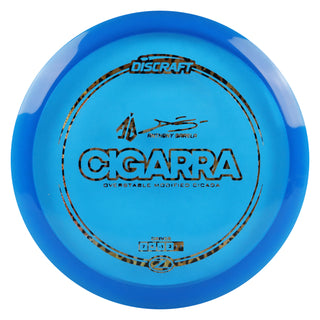 Discraft Disc Golf Anthony Barela Signature Series Z Line Cigarra Driver 7/6/-1/2 Dark Blue/Gold Leopard 171g