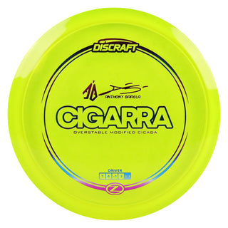 Discraft Disc Golf Anthony Barela Signature Series Z Line Cigarra Driver 7/6/-1/2 Yellow/Purple Metallic 171g