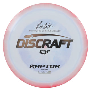 Discraft Disc Golf Ricky Wysocki Signature Series ESP Raptor Driver 9/4/0/3 Red Blue/Silver 170-172g