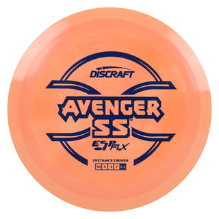 Discraft Disc Golf ESP FLX Avenger SS Distance Driver 10/5/-3/1 Orange/Navy 173-174g