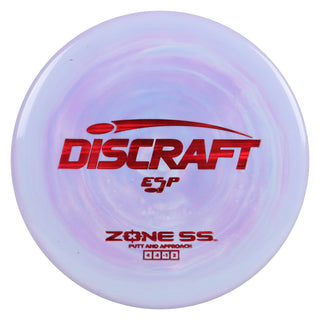 Discraft Disc Golf ESP Zone SS Putt and Approach 4/4/-1/2 Lavender Swirl/Red Lines 173-174g