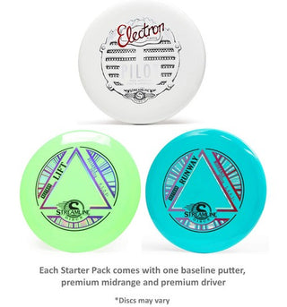 Streamline Premium Disc Golf Starter 3 Disc Set Putter Midrange Driver (Assorted)