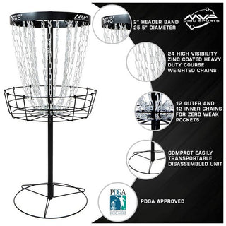 MVP Disc Golf Basket Black Hole Pro