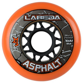Labeda Roller Hockey Wheels - Asphalt Gripper 76/80 HiLo 85A Orange (8-Pack)
