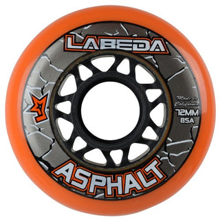 Labeda Roller Hockey Wheels - Asphalt Gripper 72mm 85A Orange (4-Pack)