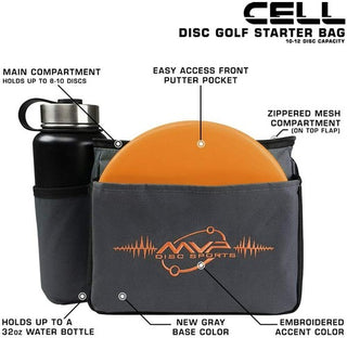 MVP Disc Golf Shoulder Bag - Cell Orange - Holds 12 Discs