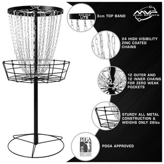 MVP Disc Golf Basket Black Hole Lite