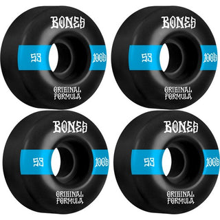 Independent Trucks 159 (8.75"), Bones 100's 53mm V4 #14 Black Wheels/Bearings/Hardware