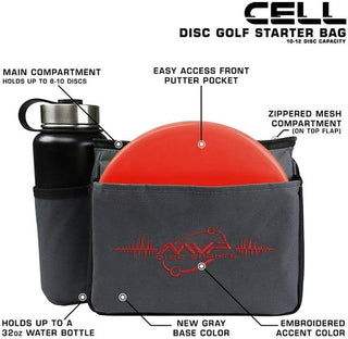 MVP Disc Golf Shoulder Bag - Cell Red - Holds 12 Discs