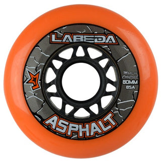 Labeda Roller Hockey Wheels - Asphalt Gripper 76/80 HiLo 85A Orange (8-Pack)