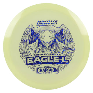 Innova Disc Golf Team Champion Series Sofia Donnecke Proto Glow Champion Eagle-L 7/5/-1/2 Glow/Blue Scales 173 grams