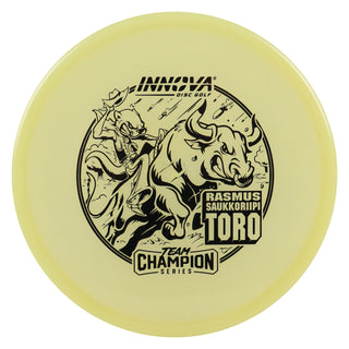 Innova Disc Golf Team Champion Series Rasmus Saukkoriipi Proto Glow Champion Toro 4/2/1/3 Glow/Black 173 grams