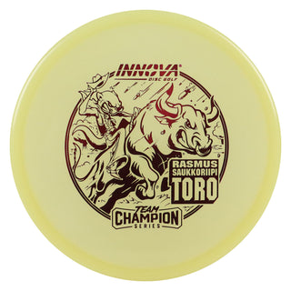 Innova Disc Golf Team Champion Series Rasmus Saukkoriipi Proto Glow Champion Toro 4/2/1/3 Glow/Maroon 173 grams