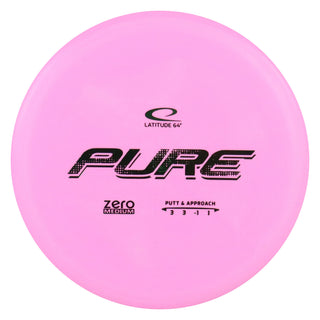 Latitude 64 Disc Golf Zero Medium Pure Putter 3/3/-1/1 Pink/Green 173 grams