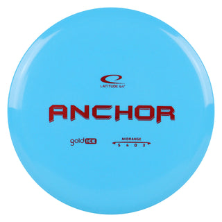 Latitude 64 Disc Golf Gold Ice Anchor Midrange 5/4/0/3 Blue/Red 175 grams