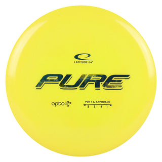 Latitude 64 Disc Golf Opto Air Pure Putter 3/3/-1/1 Yellow/Turquoise 159 grams