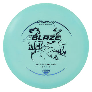 Gateway Disc Golf Hyper Diamond Blaze Fairway Driver 7/4/0/3 Light Blue/Blue 172 grams