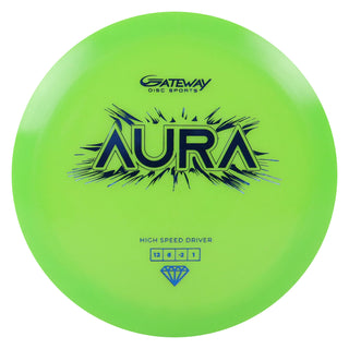 Gateway Disc Golf Diamond Aura Distance Driver 12/6/-2/1 Green/Blue 174 grams