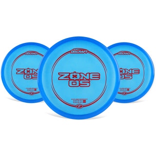 Discraft Disc Golf Putter 3-Pack Z-Line Zone OS Blue 173-174g Red Stamp