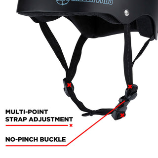 187 Skateboard Helmet Pro Skate w/ Sweatsaver Liner Matte Black Size S
