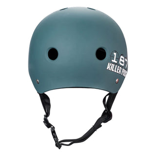 187 Skateboard Helmet Pro Skate w/ Sweatsaver Liner Stone Blue Size L