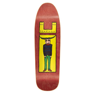 New Deal Skateboard Deck Templeton Bullman Screen Print Red 9.35" x 31.9"