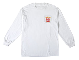 Anti Hero Skateboards Longsleeve Shirt Bottle Cap Pocket White