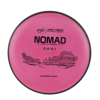 MVP Disc Golf James Conrad Signature Electron Nomad Putter 2/4/0/1.5 Dark Raspberry 172 grams