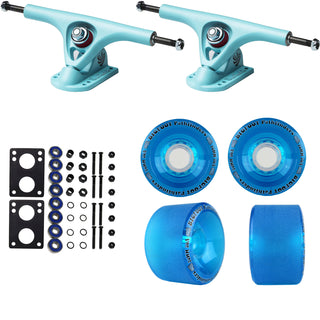 Paris Longboard Trucks, Wheels, Hardware, and Abec 7 Bearings Kit - V2 180 Blue + Bigfoot 70mm 80A Blue