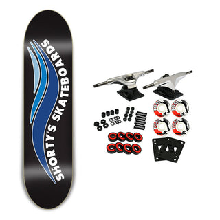 Shorty's Skateboard Complete Skate Wave Black/Blue 8.125"