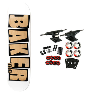 Baker Skateboard Complete Peterson Brand Name White 8.5" x 32"