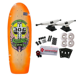 Dogtown Skateboard Complete Bull Dog OG 70's Classic Natural/Orange Fade 10" x 29.6"
