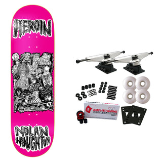 Heroin Skateboard Complete Nolan Houghton Allegory of Fear 9.5" x 32"