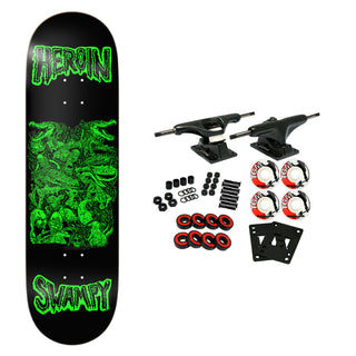 Heroin Skateboard Complete Swampy Allegory of Fear 9" x 32.25"